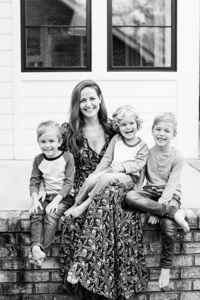 portrait of app developer with family