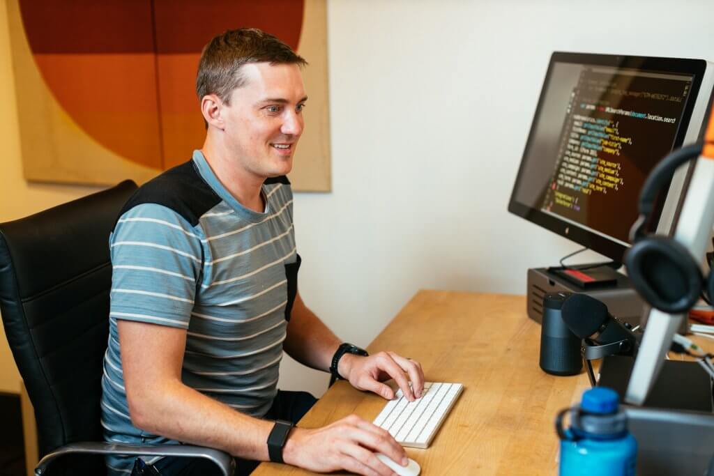 app creator looking at code