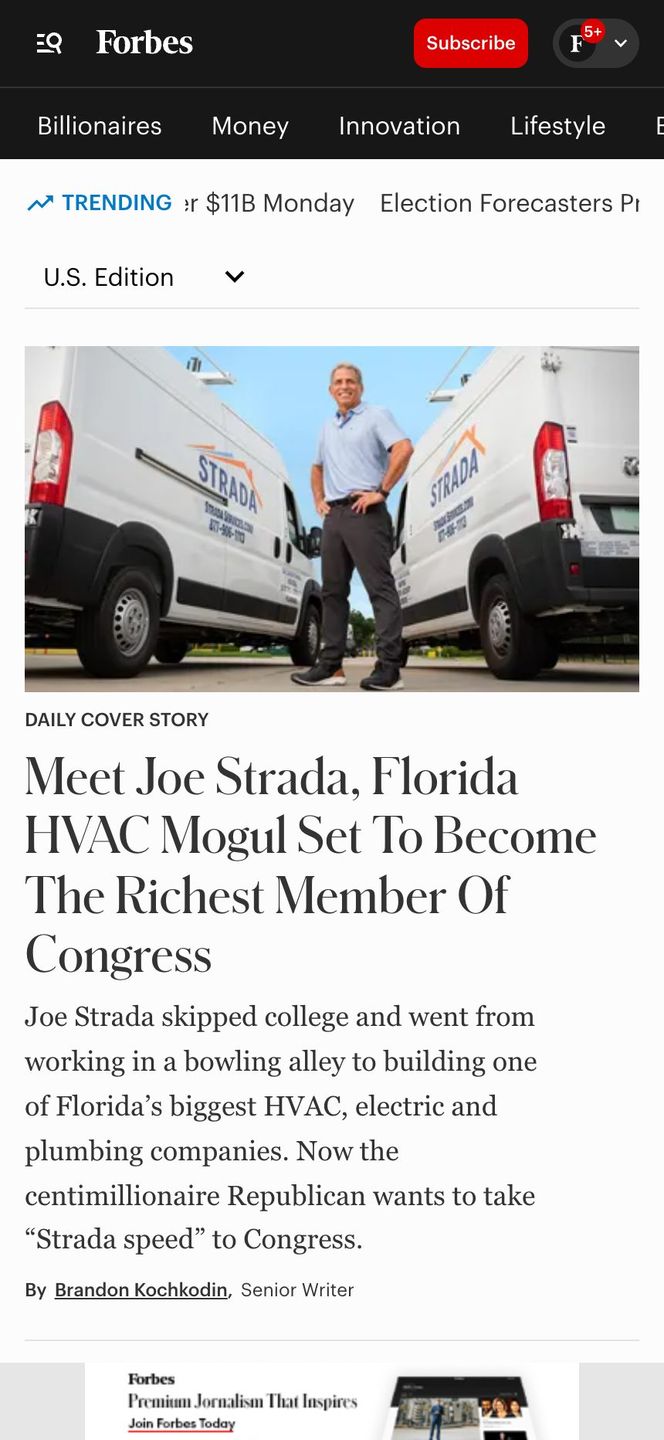 Forbes mobile site homepage